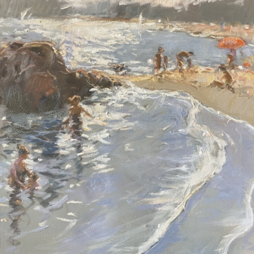 "PLATJA DE LLORET I PARA-SOL VERMELL"